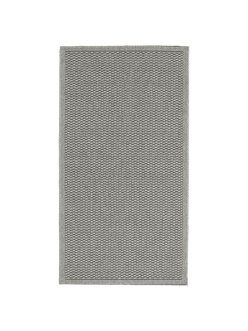 In- & outdoor vloerkleed Toronto in grijs, 100% polypropyleen, Grijs, B 80 x L 150 cm (maat XS)