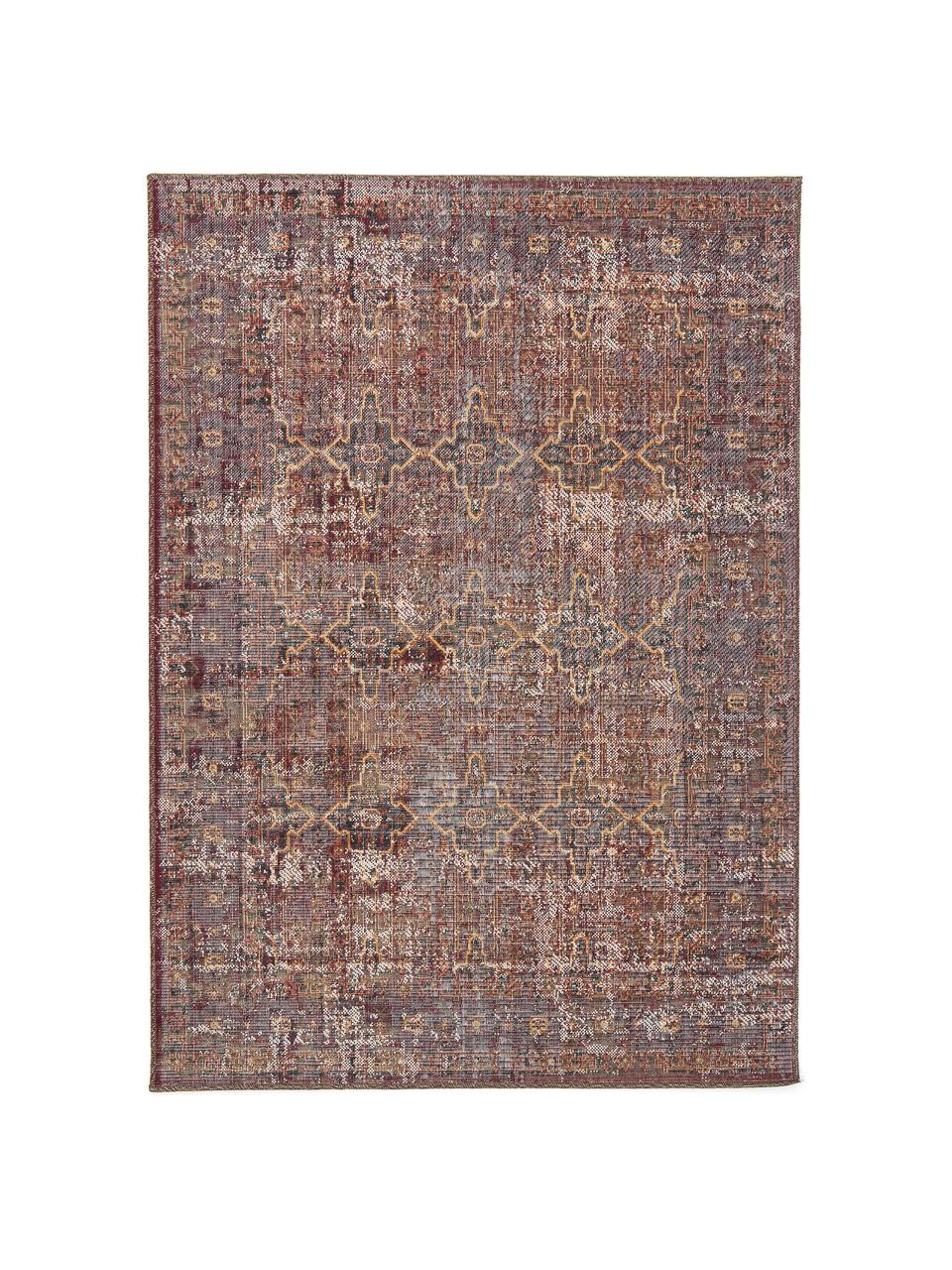 In- & Outdoor-Teppich Tilas Istanbul in Dunkelrot, Orient Style, 100% Polypropylen, Dunkelrot, Senfgelb, Khaki, B 160 x L 230 cm (Größe M)