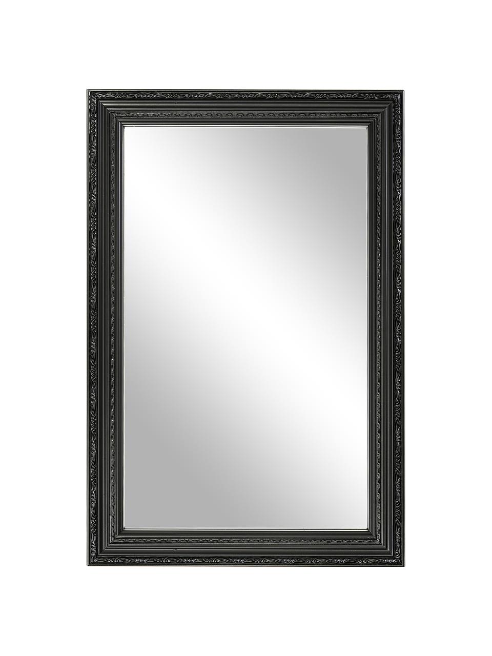Barokní nástěnné zrcadlo Muriel, Černá, Š 40 cm, V 60 cm
