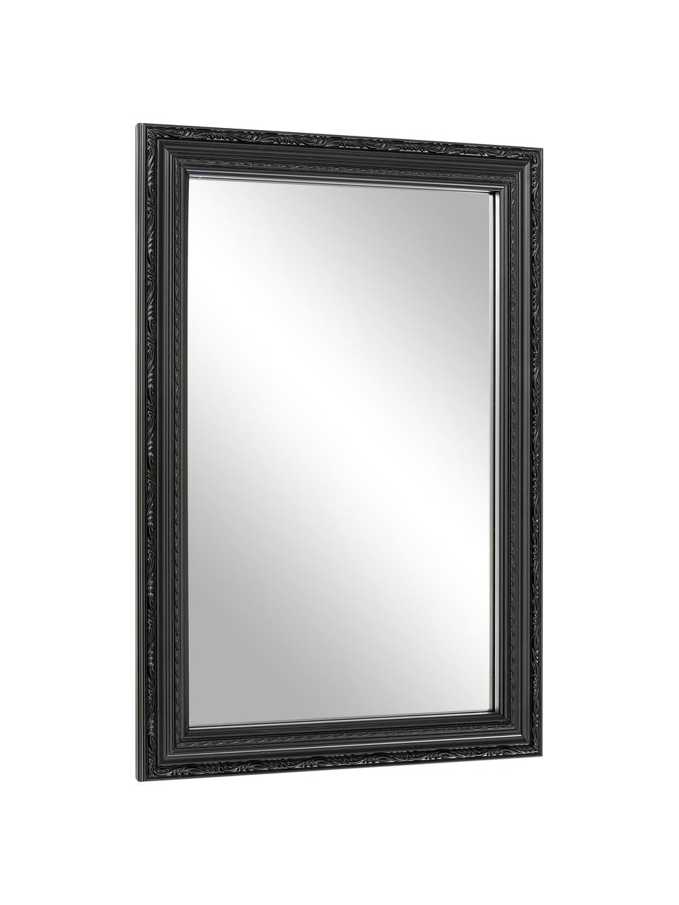 Barokní nástěnné zrcadlo Muriel, Černá, Š 40 cm, V 60 cm