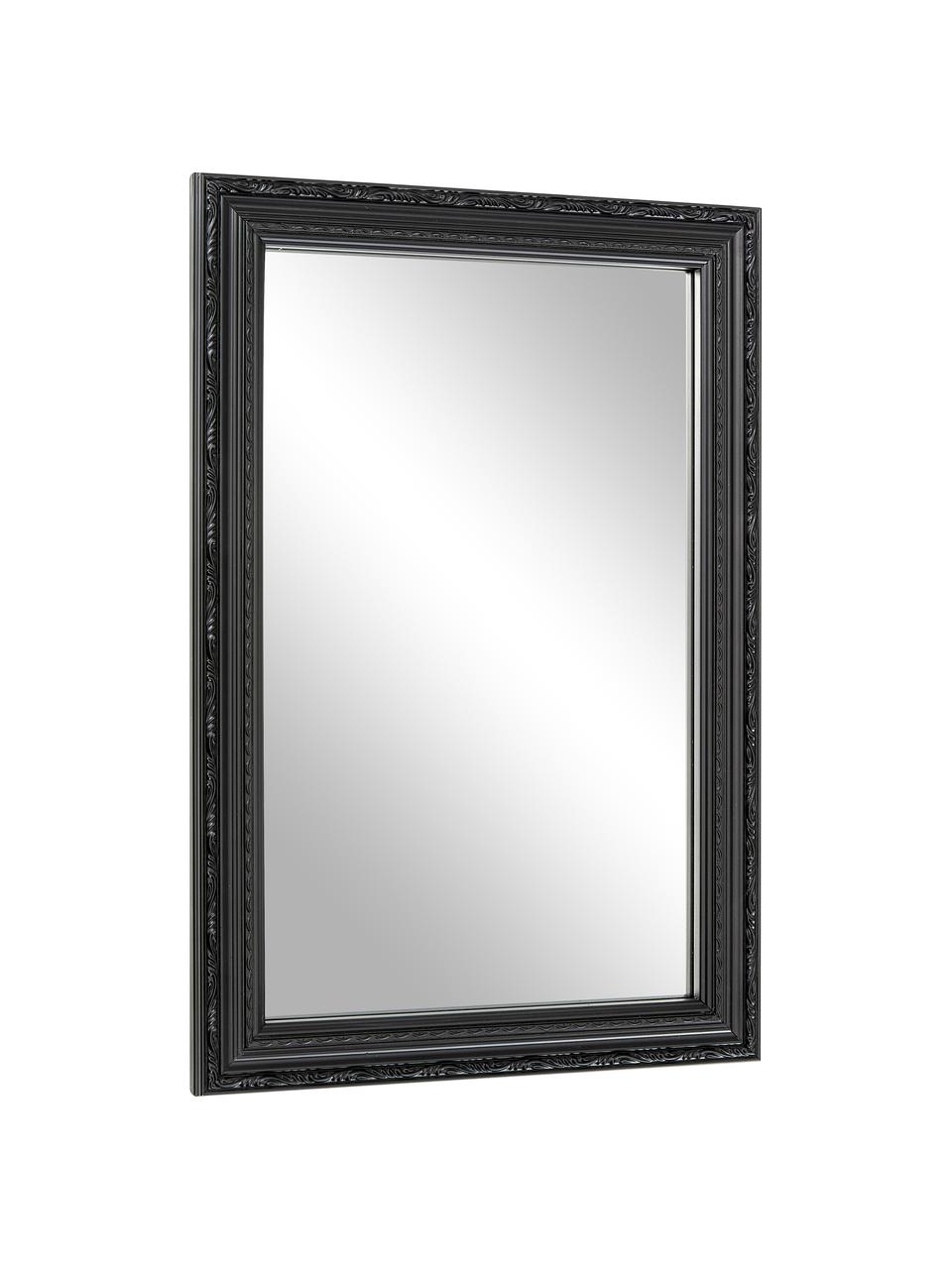 Espejo de pared barroco Muriel, Parte trasera: tablero de fibras de dens, Espejo: cristal, Negro, An 40 x Al 60 cm