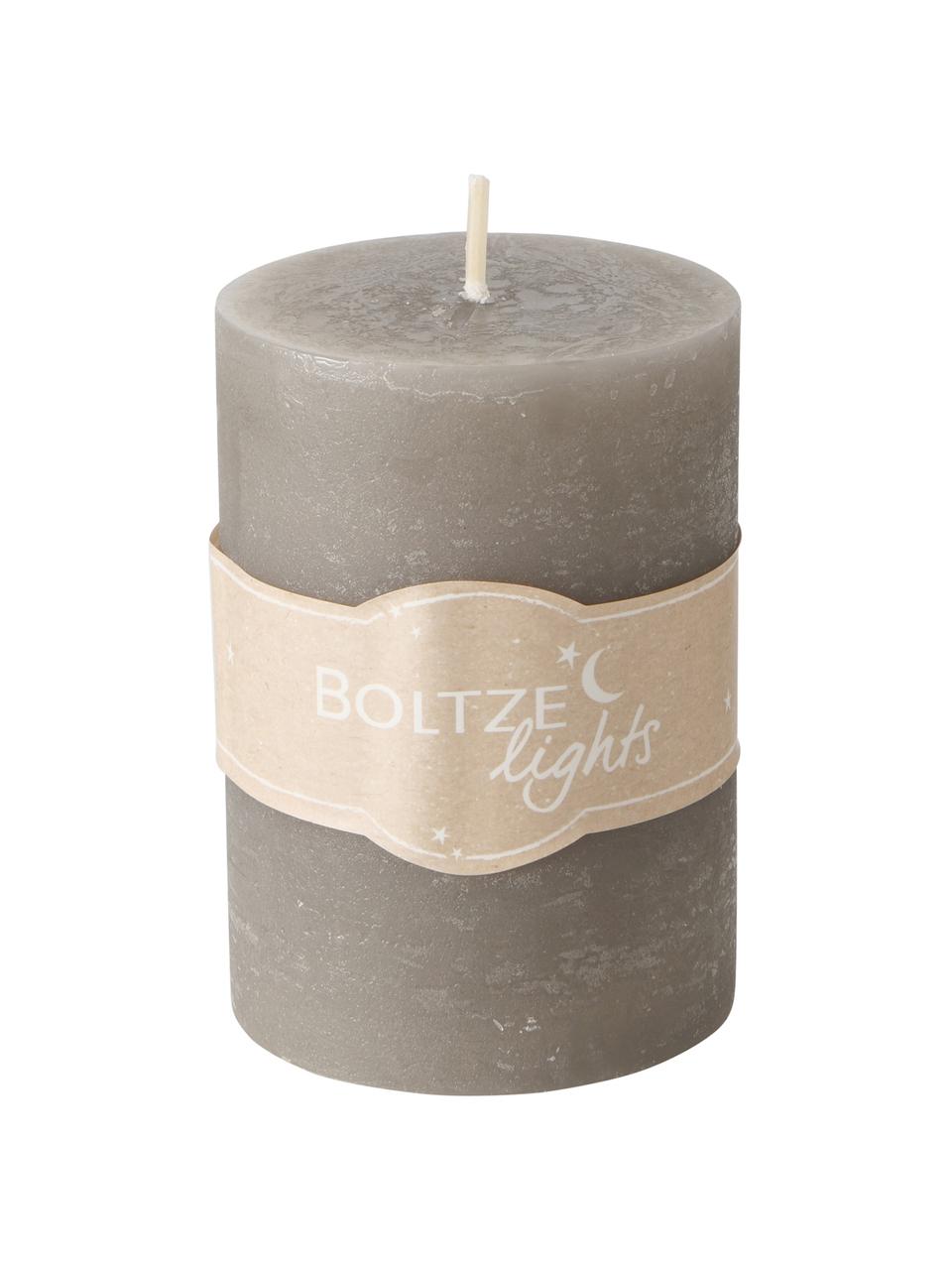 Bougies pilier Trent, 3 élém., 100 % cire de paraffine, Tons gris, Ø 7 x haut. 10 cm