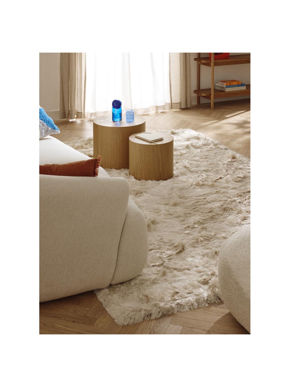 Glänzender Hochflor-Teppich Jimmy, Flor: 100 % Polyester Das in di, Hellbeige, B 200 x L 300 cm (Grösse L)