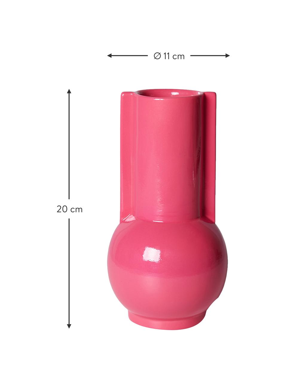 Design-Vase Rapunzel, Keramik, Pink, Ø 11 x H 20 cm