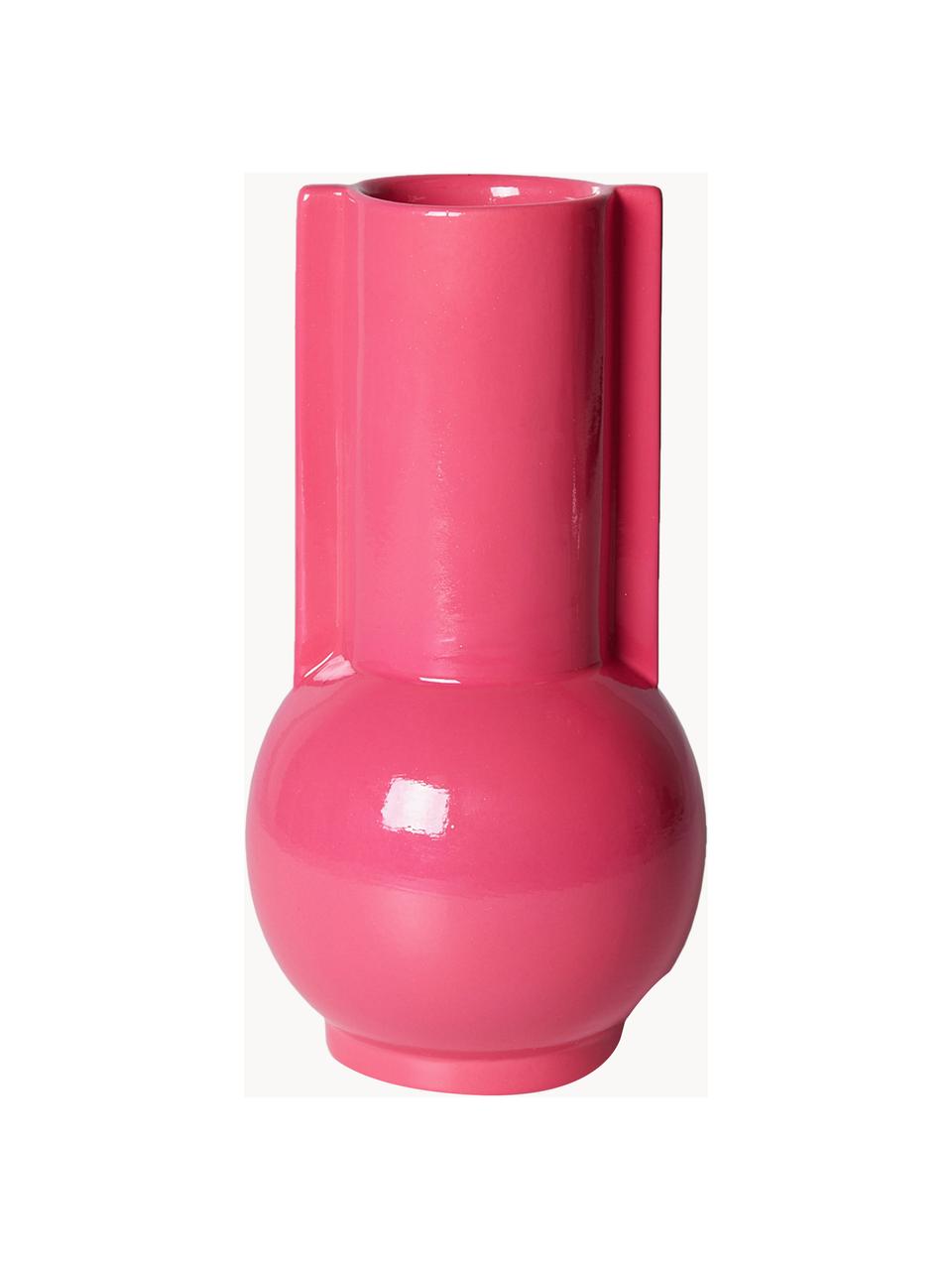 Jarrón de diseño Rapunzel, Polipiel, Rosa, Ø 11 x Al 20 cm