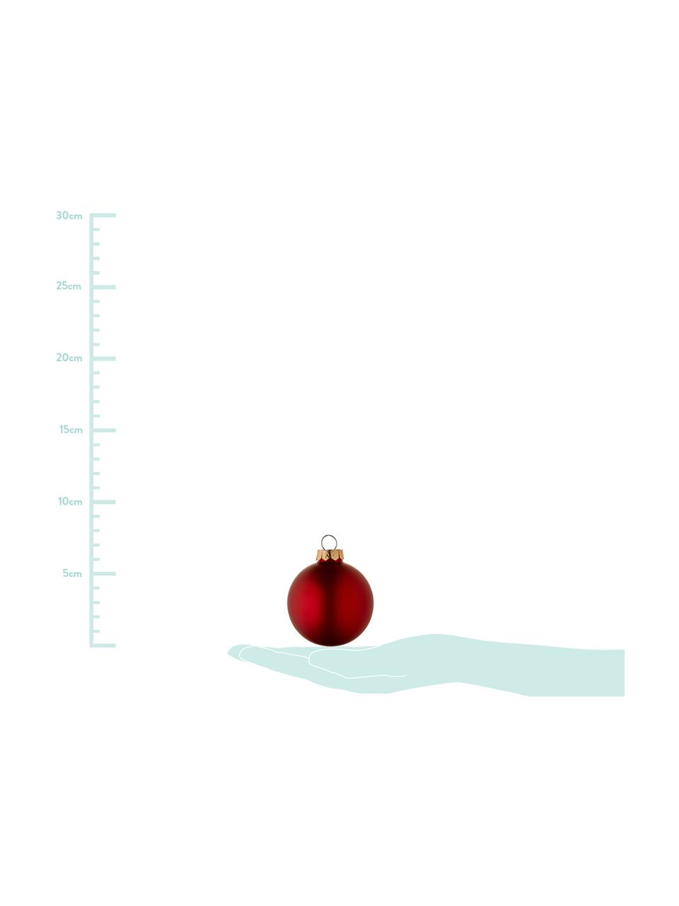 Súprava vianočných gúľ Evergreen Ø 6 cm, 10 dielov, Červená