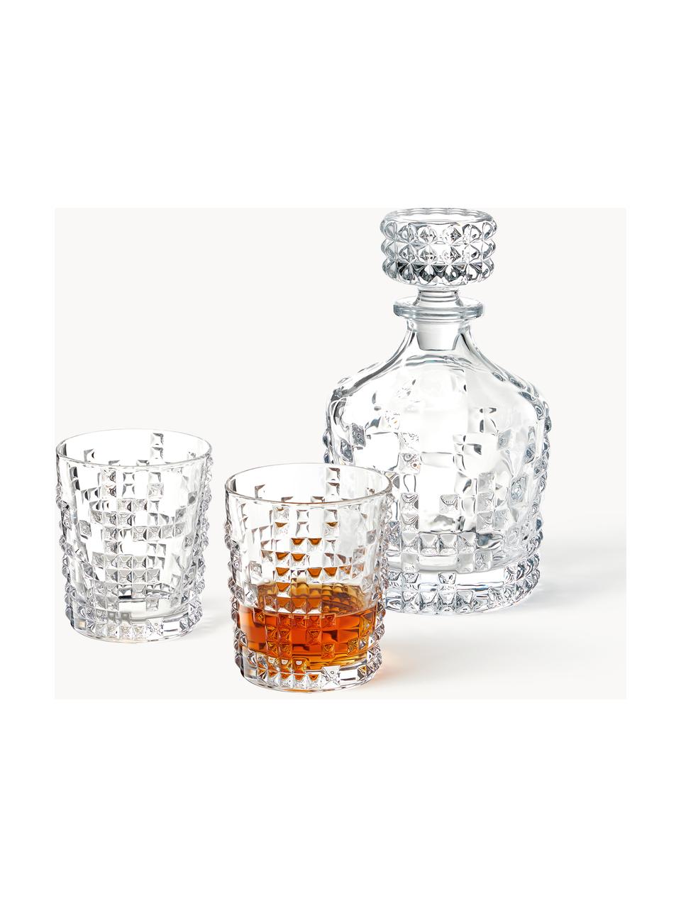 Kristall-Whisky-Set Punk, 3-tlg., Kristallglas, Transparent, Set mit verschiedenen Größen
