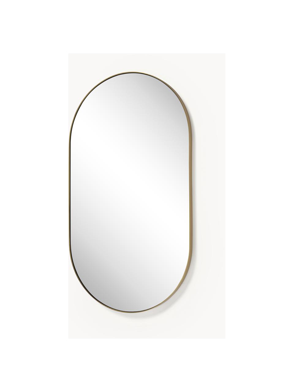 Oválne nástenné zrkadlo Lucia, Zlatá, Š 40 x V 70 cm