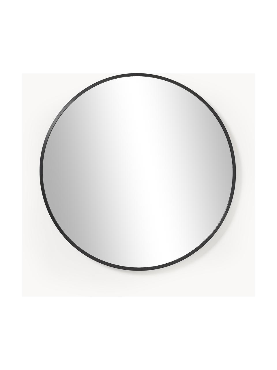 Okrúhle nástenné zrkadlo Ida, Čierna, Ø 55 cm