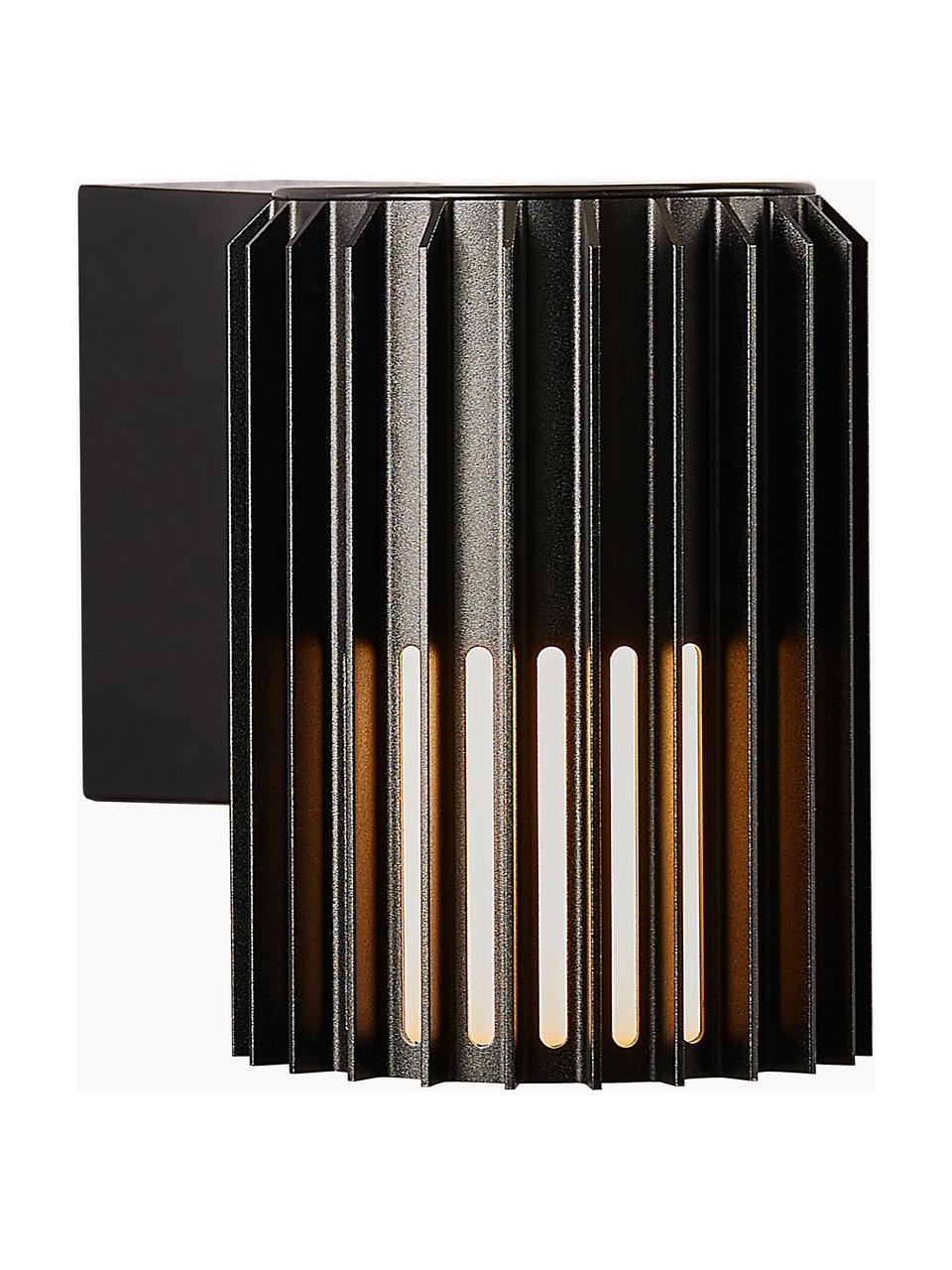 Exteriérové nástěnné svítidlo Matrix, Černá, opálově bílá, Š 12 cm, V 17 cm