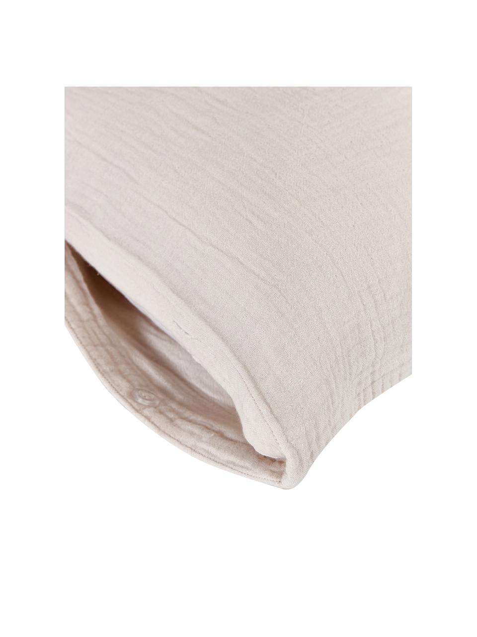 Mušelínová obliečka na vankúš z bavlny Odile, 2 ks, Béžová, Š 40 x D 80 cm