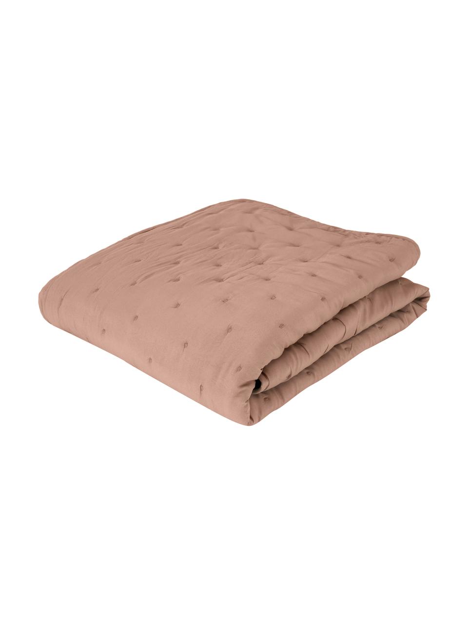 Gewatteerde bedsprei Wida in oudroze, 100% polyester, Oudroze, B 150 x L 250 cm (voor bedden tot 100 x 200)