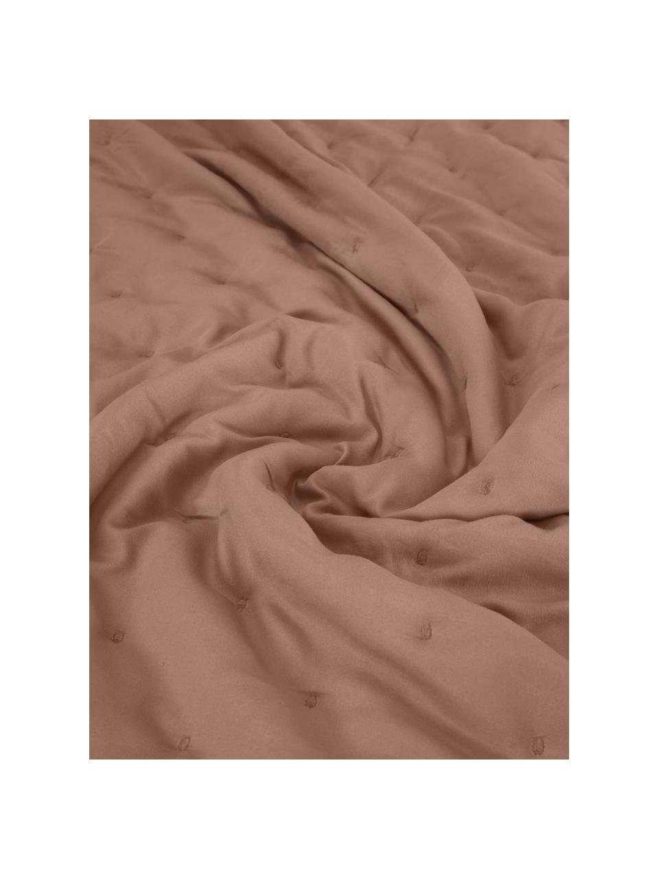 Copriletto trapuntato rosa antico Wida, 100% poliestere, Rosa cipria, Larg. 150 x Lung. 250 cm (per letti da 100 x 200 cm)