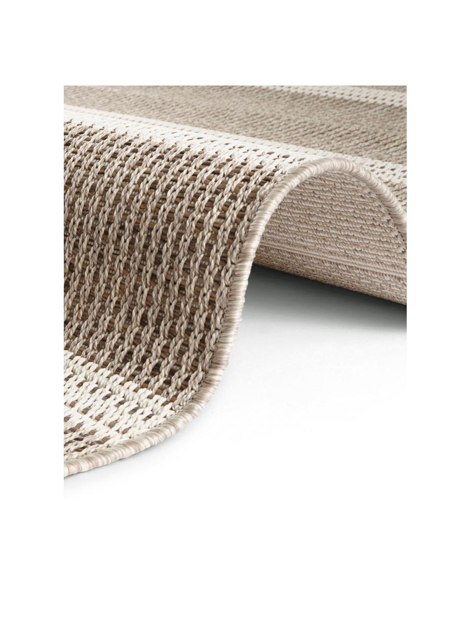 Tapis d'extérieur beige marron aspect jute Laon, Brun, beige