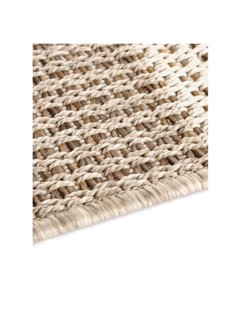 Tapis d'extérieur beige marron aspect jute Laon, Brun, beige