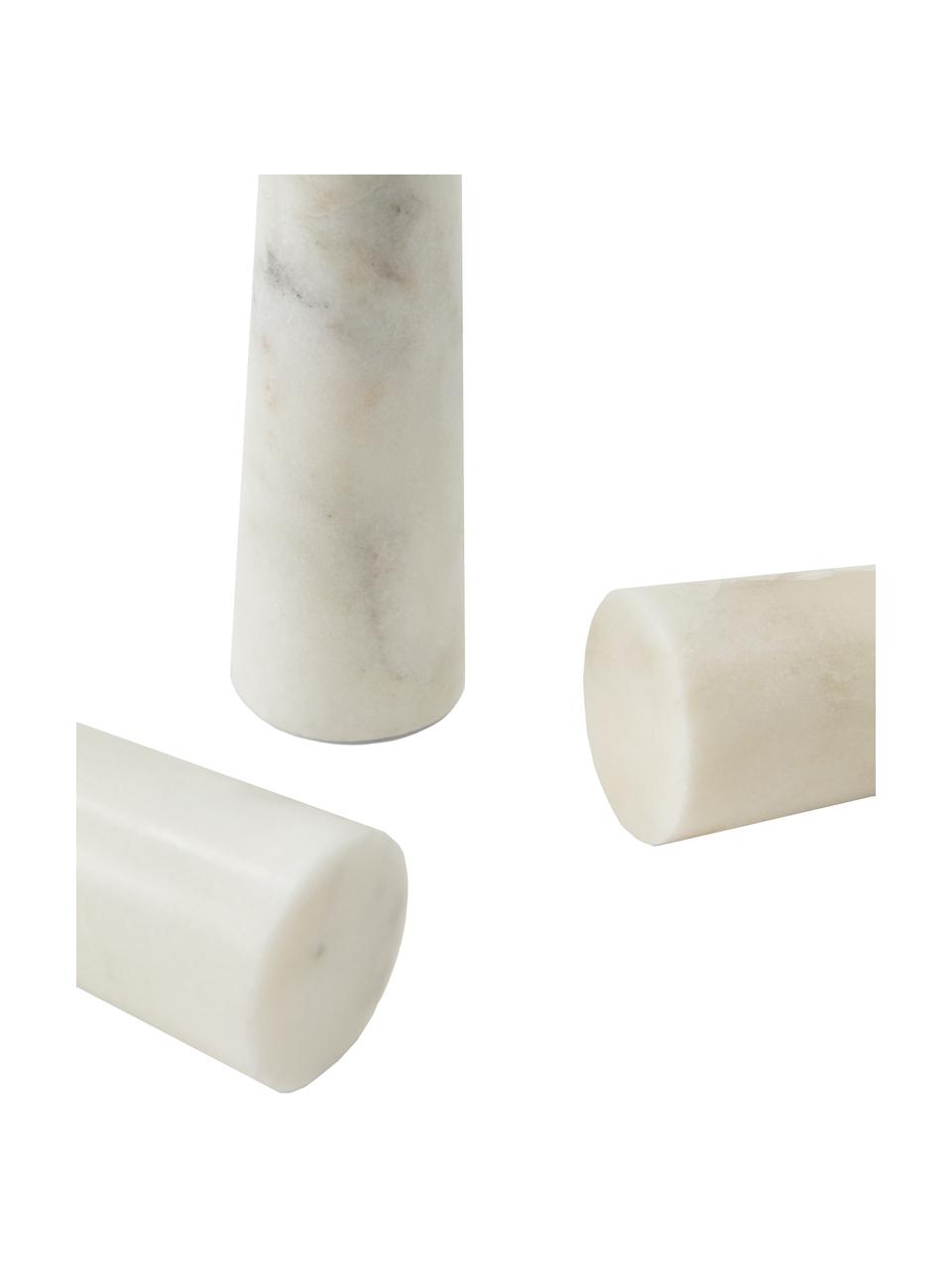 Set 3 coltelli da formaggio in marmo Bluma, Manico: marmo, Coltello: acciaio, Bianco marmorizzato, acciaio, Lung. 24 cm