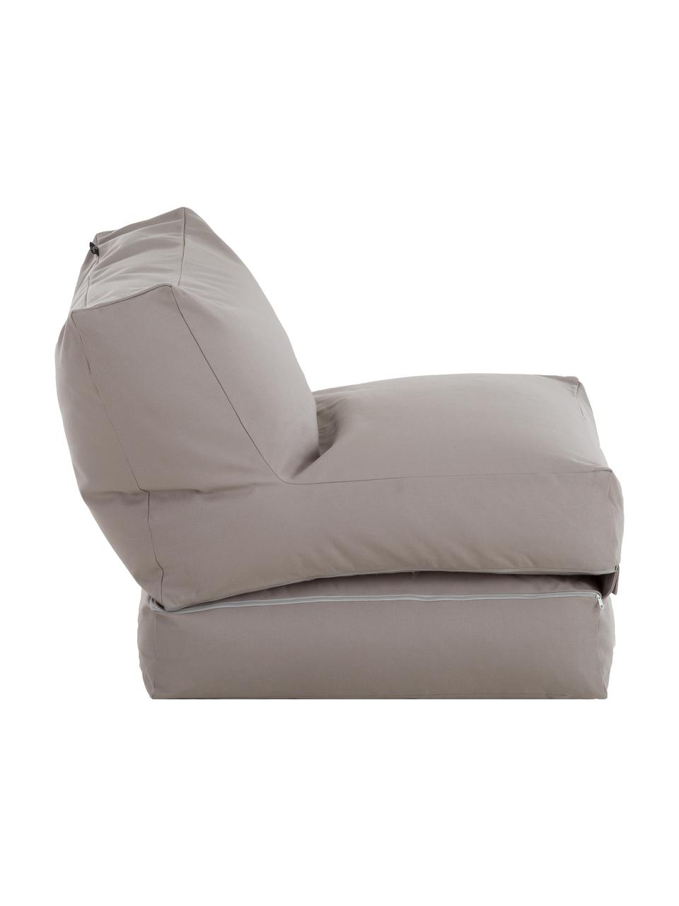 Garten-Loungesessel Sitzsack Twist mit Liegefunktion, Bezug: Polyacryl Dralon (garngef, Grau, B 70 x T 80 cm