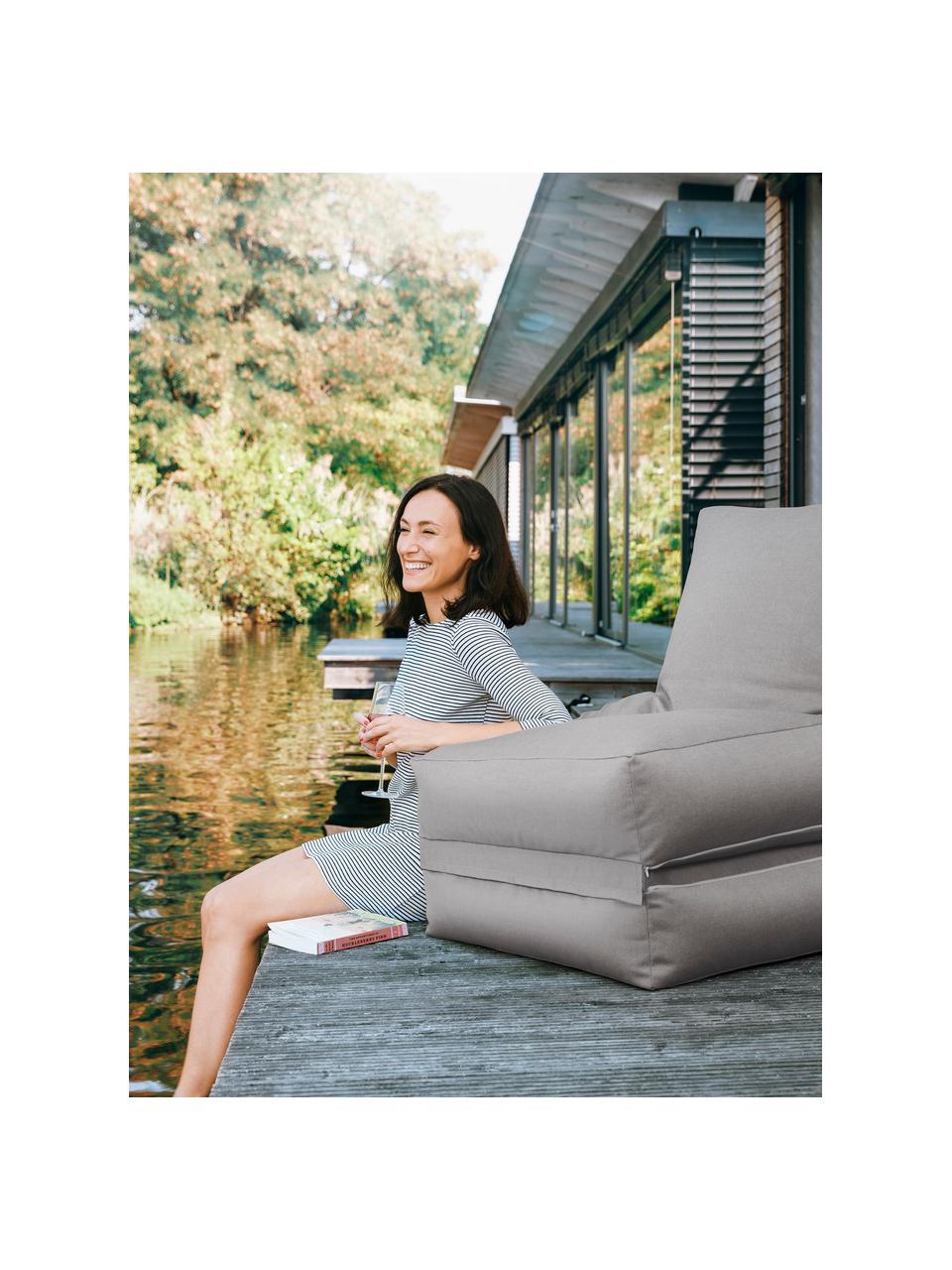 Outdoor loungefauteuil Twist met ligfunctie, Bekleding: polyacryl dralon (garen g, Grijs, B 70  x D 80 cm