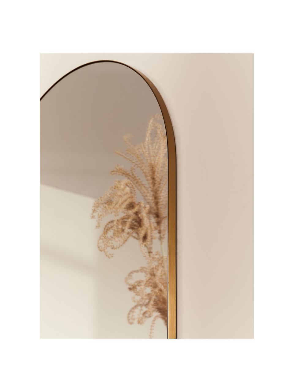Grosser Ganzkörperspiegel Francis mit goldenem Metallrahmen, Rahmen: Metall, beschichtet, Rückseite: Mitteldichte Holzfaserpla, Spiegelfläche: Spiegelglas, Goldfarben, B 65 x H 170 cm