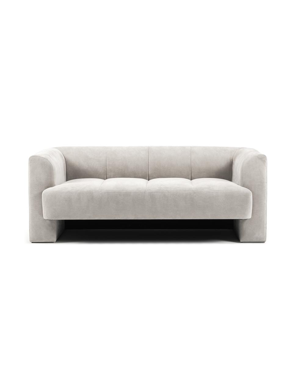 Canapé 2 places Bobi, Tissu gris clair, larg. 178 x long. 82 cm