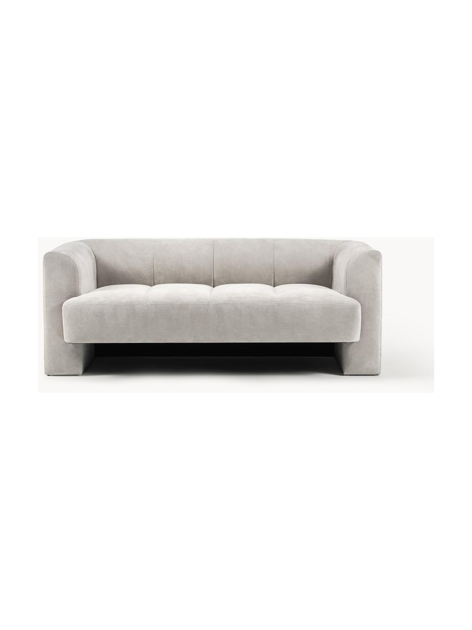 Sofa Bobi (2-osobowa), Tapicerka: 88% poliester, 12% nylon , Stelaż: lite drewno sosnowe Ten p, Jasnoszara tkanina, S 178 x G 82 cm