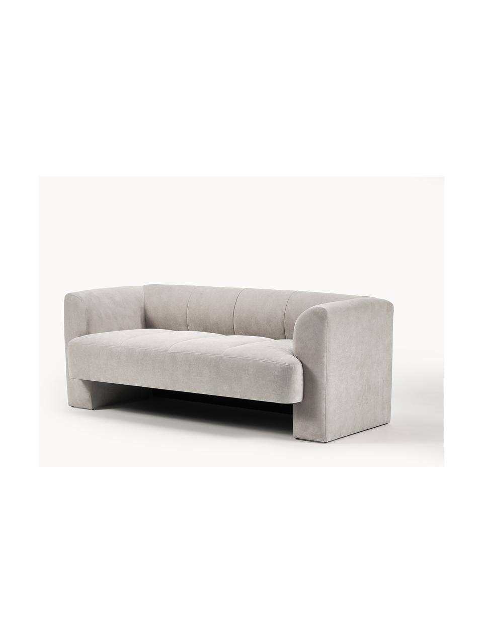 Sofa Bobi (2-osobowa), Tapicerka: 88% poliester, 12% nylon , Stelaż: lite drewno sosnowe z cer, Jasnoszara tkanina, S 178 x G 82 cm