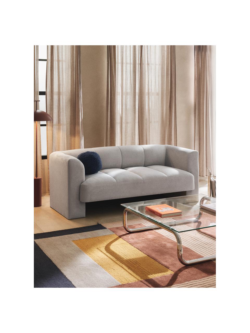 Sofa Bobi (2-Sitzer), Bezug: 88 % Polyester, 12 % Nylo, Gestell: Massives Kiefernholz (FSC, Webstoff Hellgrau, B 178 x T 82 cm