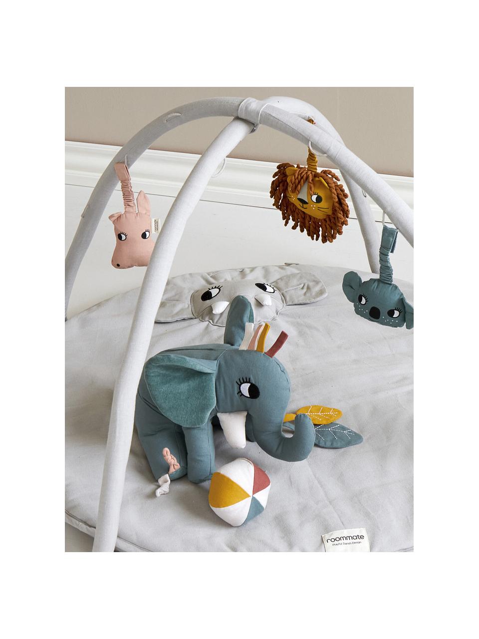 Ručne vyrobená hračka Elephant, Sivomodrá, farebná, Š 25 x V 20 cm