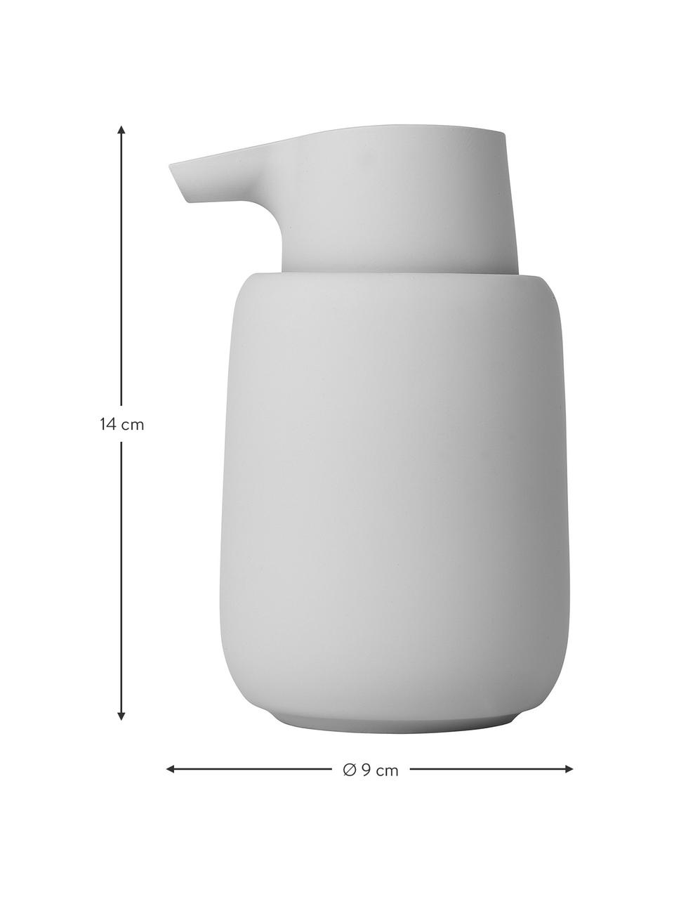 Dispenser sapone in ceramica Sono, Ceramica, Grigio, Ø 9 x Alt. 14 cm