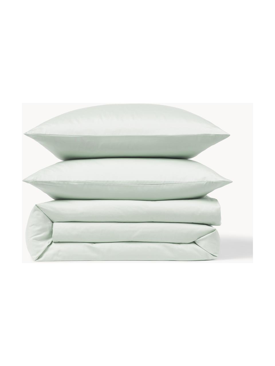 Baumwollsatin-Bettdeckenbezug Comfort, Webart: Satin Fadendichte 300 TC,, Salbeigrün, B 200 x L 200 cm