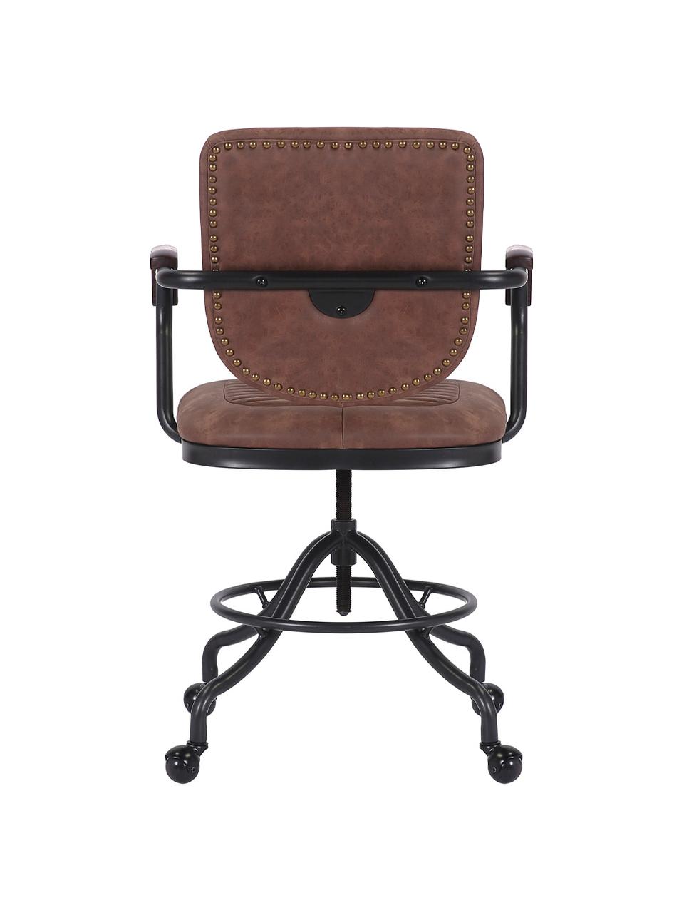 Kancelářská židle Detroit, výškově nastavitelné, Hnědá, černá