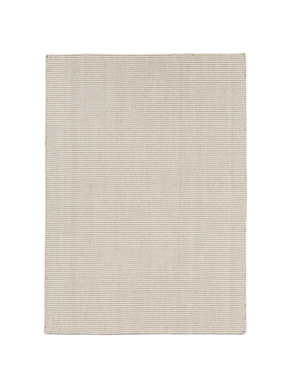 Tapis pure laine gris crème Ajo, Gris clair, crème