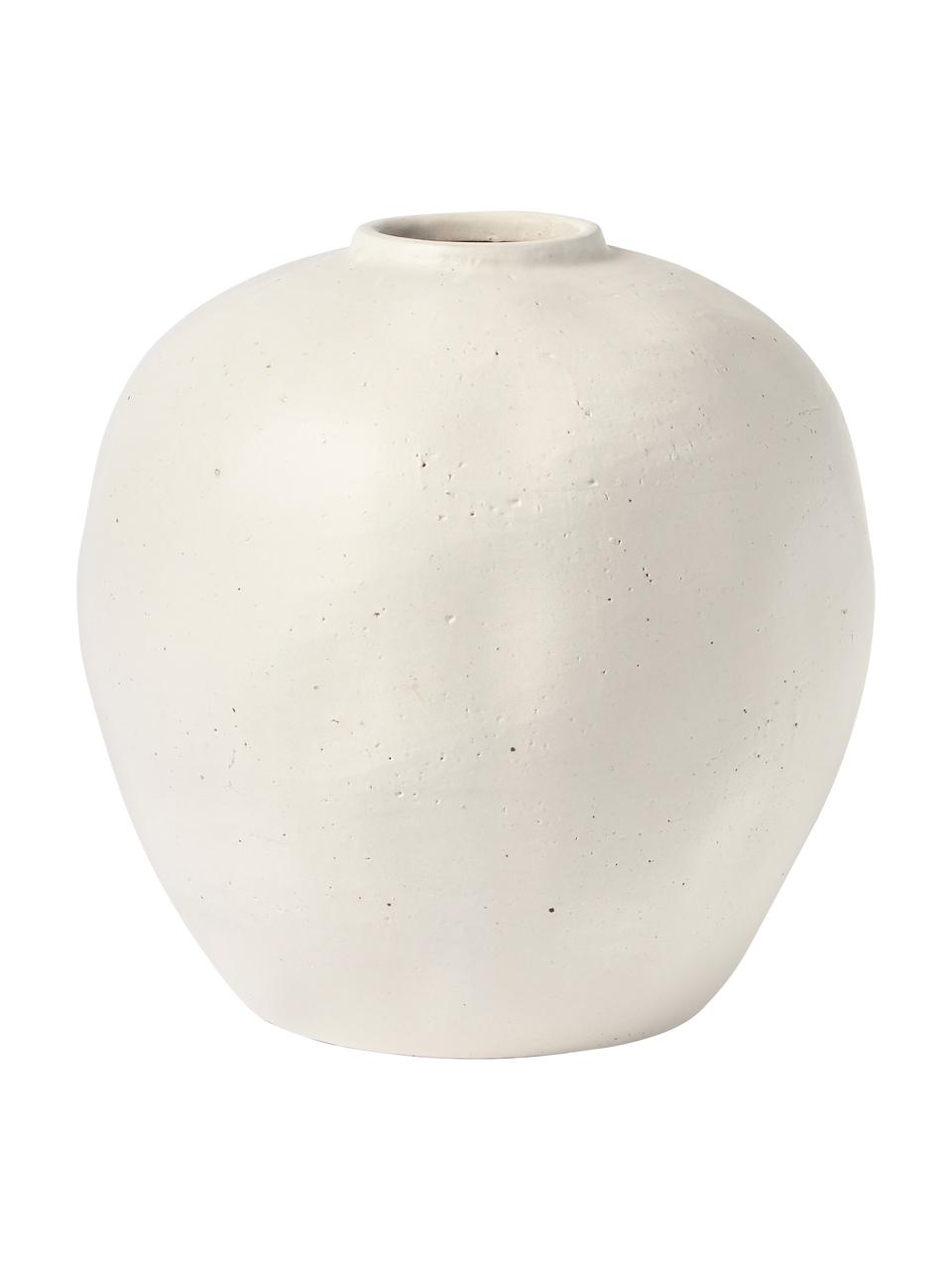 Váza z kameniny Bruno, Kamenina, Bílá, Ø 26 cm, V 26 cm