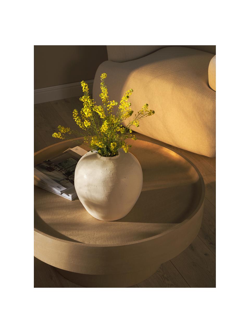 Vase Bruno aus Steingut, Steingut, Off White, Ø 26 x H 26 cm