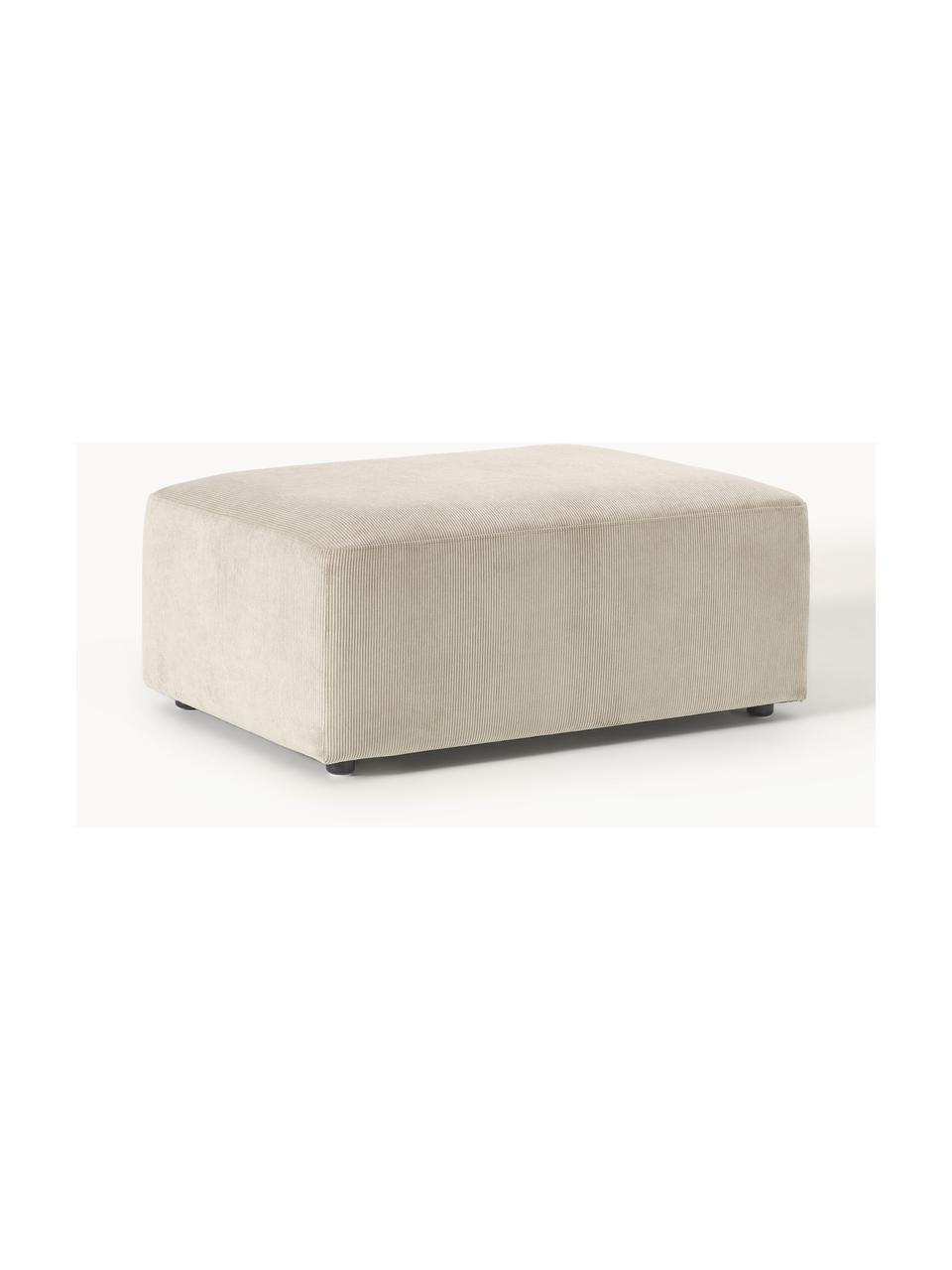 Cord-Hocker Melva, B 99 x T 72 cm, Bezug: Cord (92 % Polyester, 8 %, Gestell: Massives Kiefern- und Fic, Cord Hellbeige, B 99 x T 72 cm