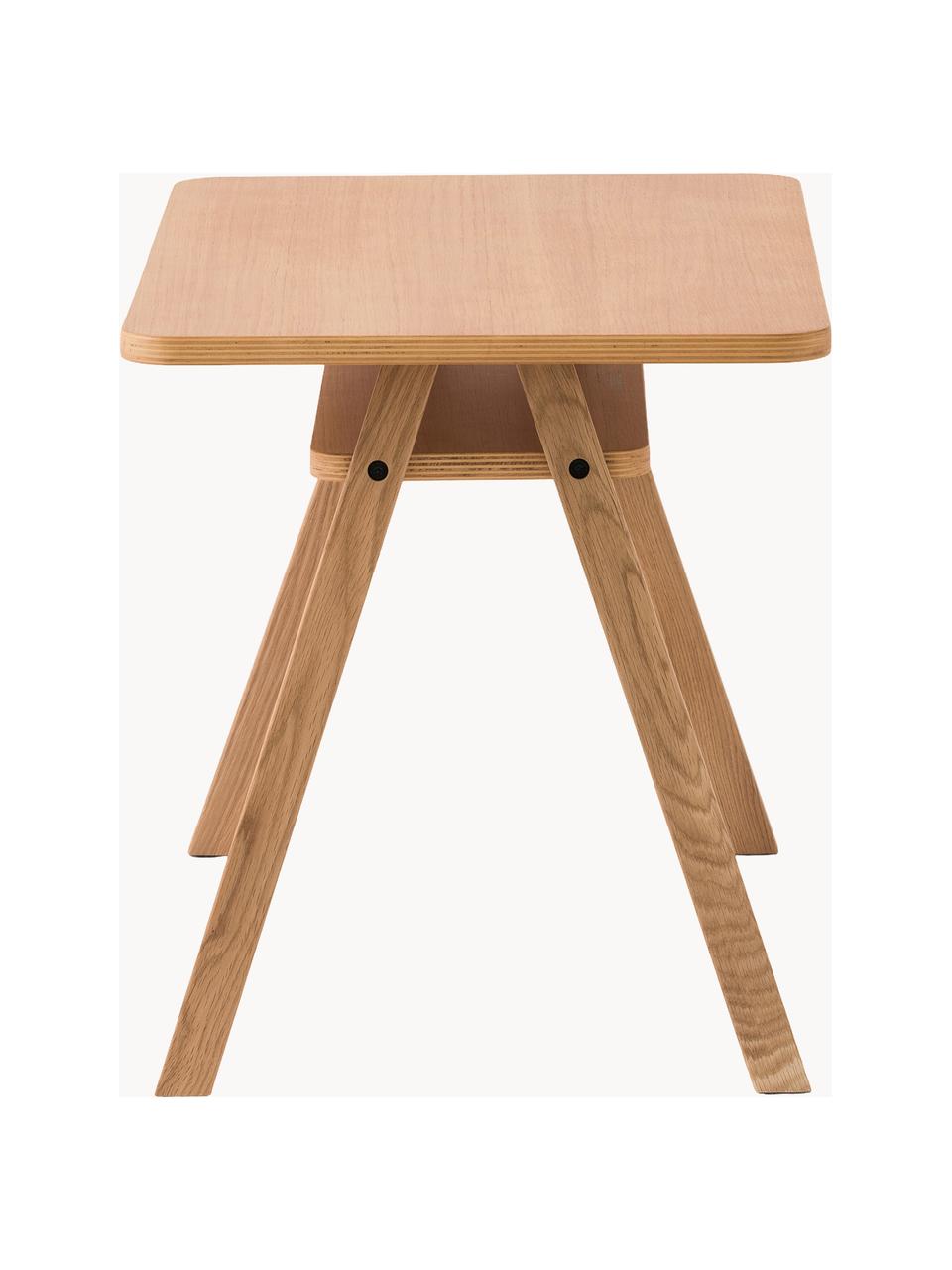 Bureau en chêne pour enfant Growing Green, Bois de chêne, contreplaqué, Chêne, larg. 70 x prof. 45 cm