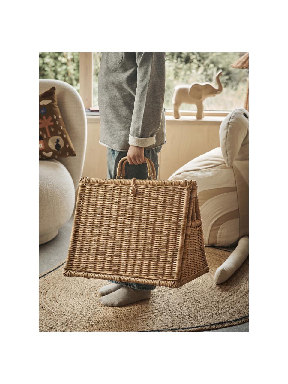 Casetta da gioco fatta a mano in rattan A-house, Rattan, Marrone, Larg. 45 x Alt. 36 cm