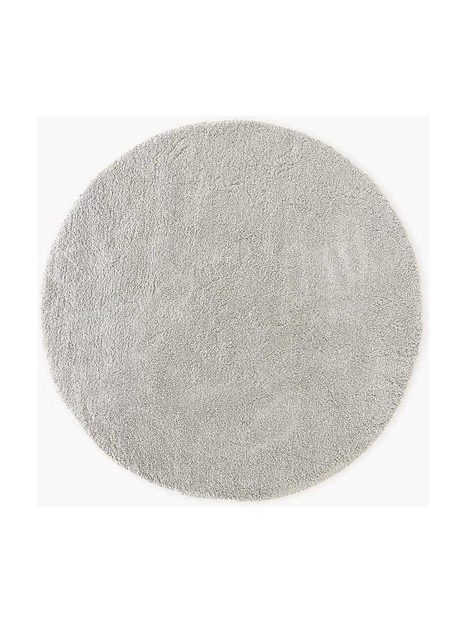 Tapis rond épais et moelleux Leighton, Gris clair - beige, Ø 120 cm (taille S)