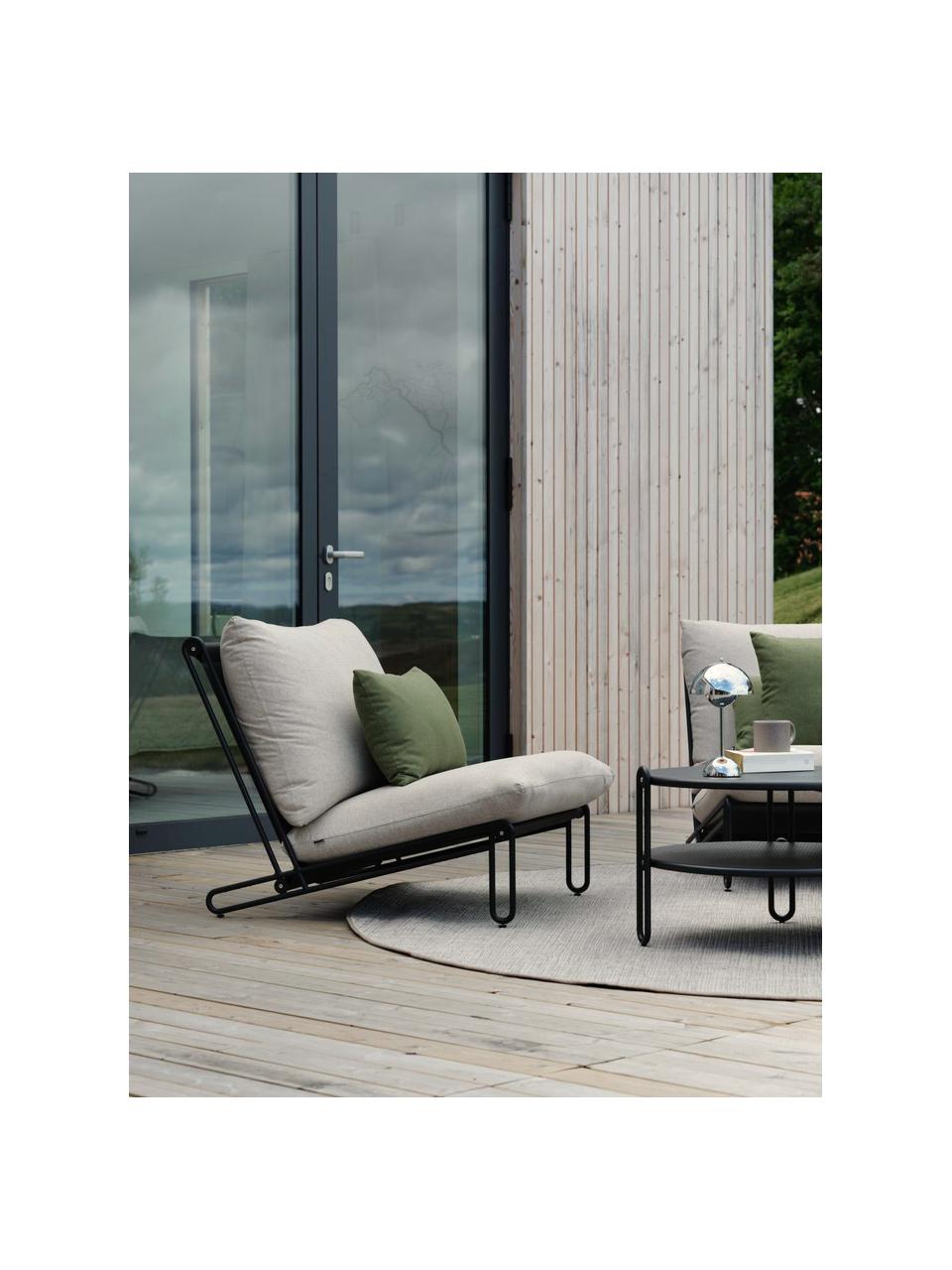 Modulaire stoel Blixt, Frame: stof, metaal, gecoat, Geweven stof greige, zwart, B 103 x D 78 cm