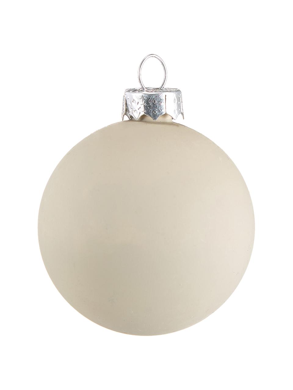 Kerstballenset Ammos, 12-delig, Breukvaste kunststof, Wit, B 25 cm x H 13 cm