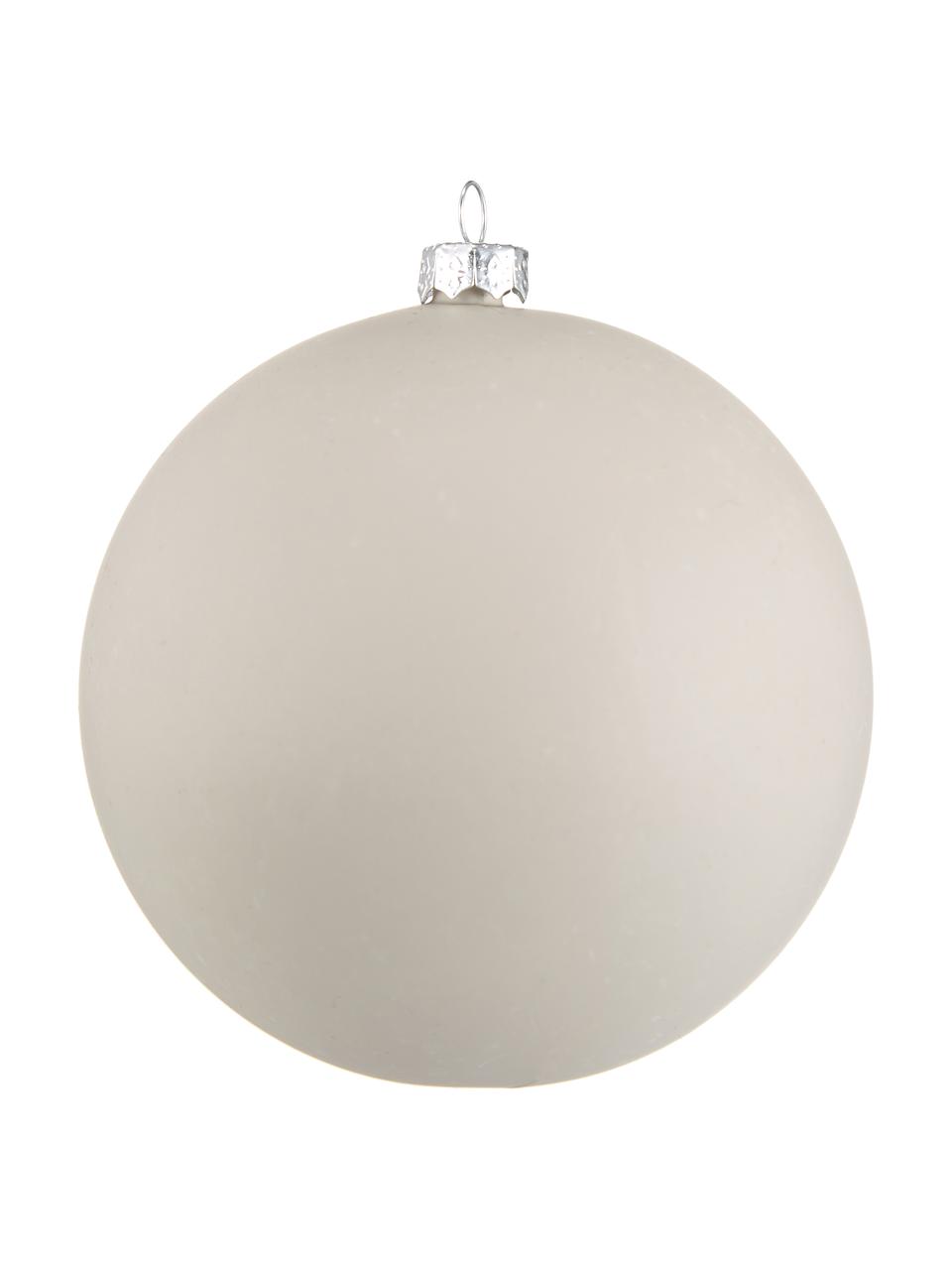 Boules de Noël incassable Ammos, 12 élém., Plastique, Blanc, larg. 25 x haut. 13 cm