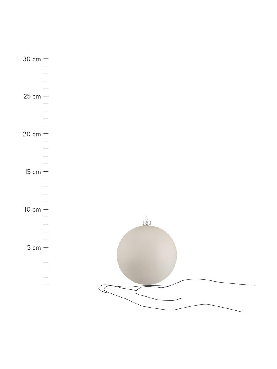 Boules de Noël incassable Ammos, 12 élém., Plastique, Blanc, larg. 25 x haut. 13 cm