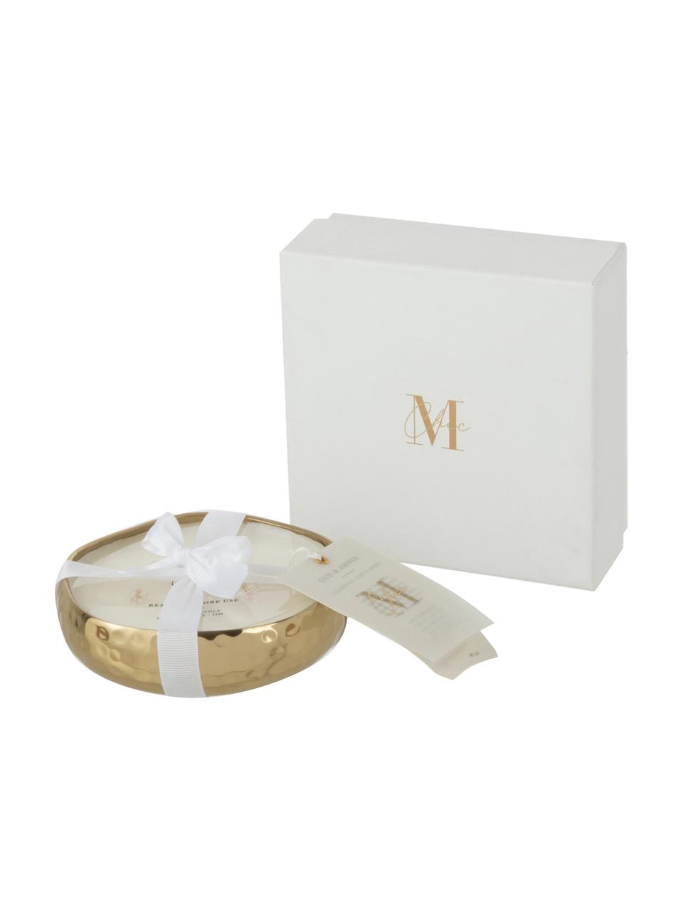 Vela perfumada de tres mechas Livia (Oud & ámbar), Recipiente: metal recubierto, Oud y ámbar, Ø 13 x Al 4 cm