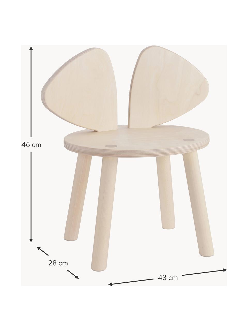 Chaise en bois pour enfant Mouse, Bois de bouleau

Ce produit est fabriqué à partir de bois certifié FSC® issu d'une exploitation durable, Bois de bouleau, larg. 43 x prof. 28 cm