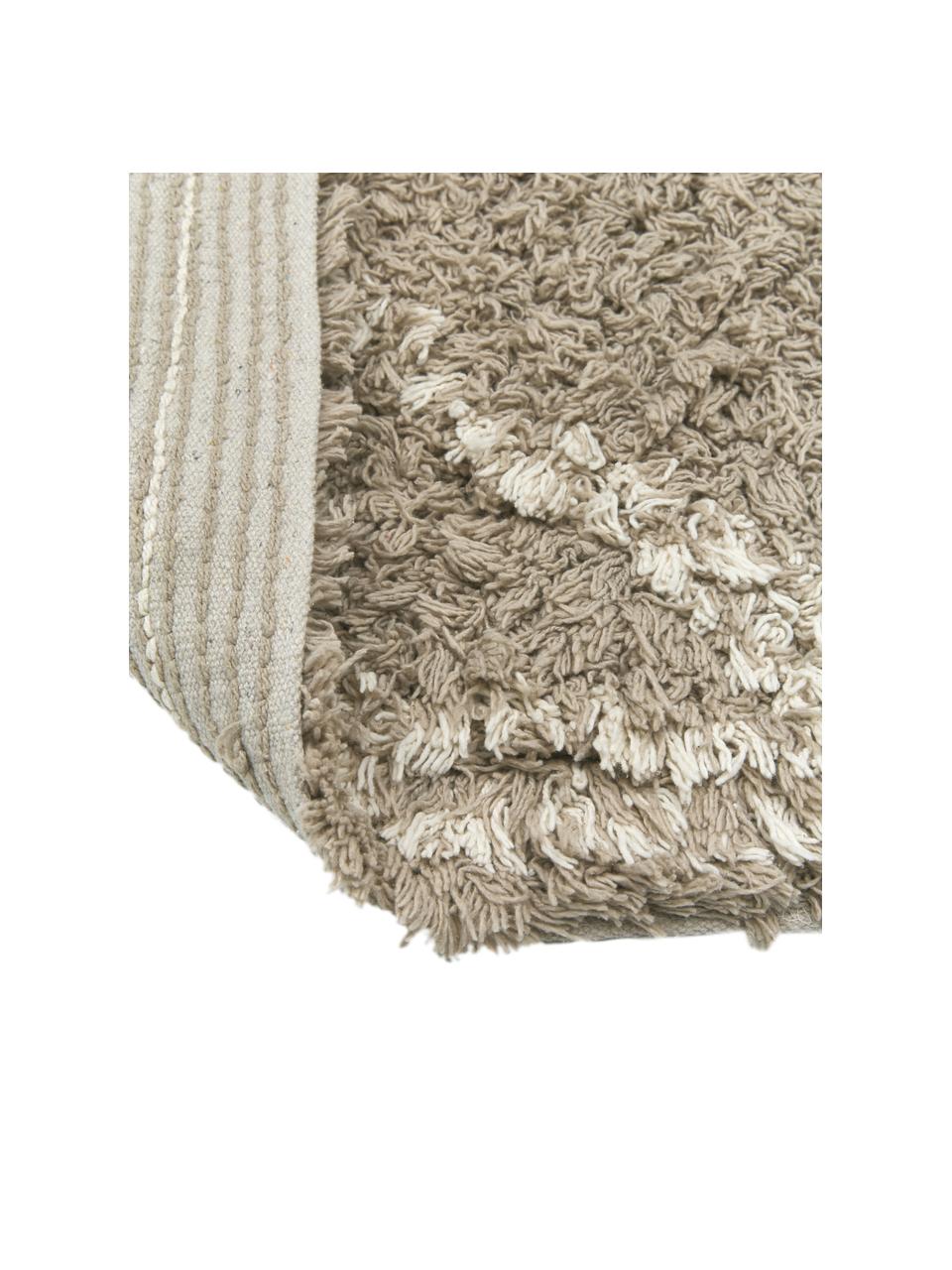 Tappeto a pelo lungo in cotone beige Beni, 100% cotone, Beige, bianco, Larg. 200 x Lung. 300 cm (taglia L)