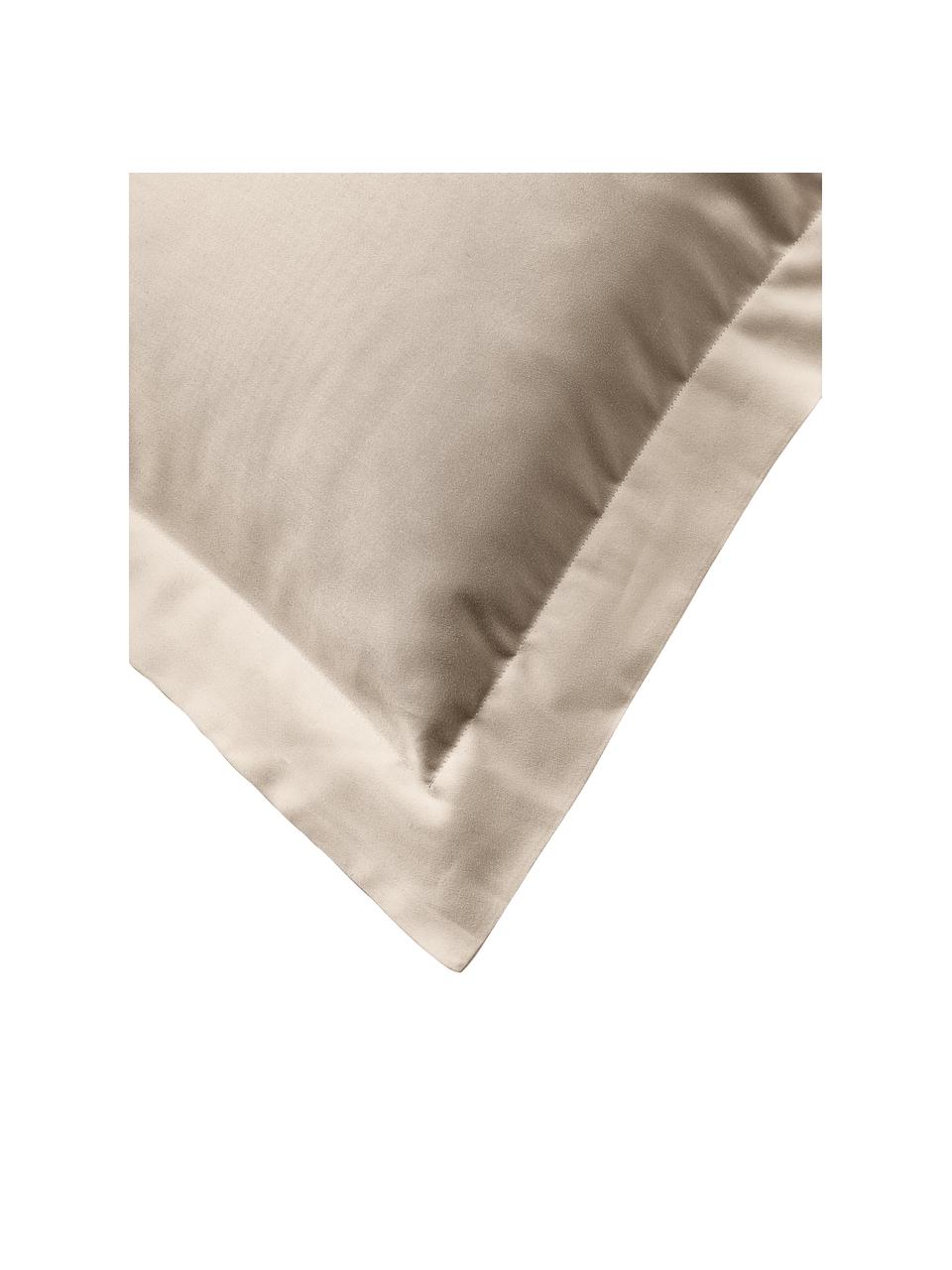 Federa in raso di cotone Premium, Beige, Larg. 50 x Lung. 80 cm