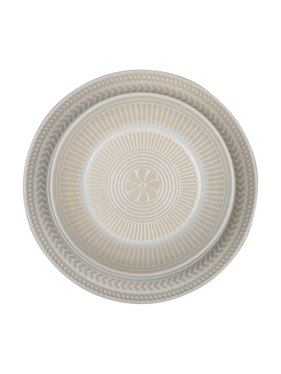 Platos hondos de porcelana Sonia, 2 uds., Porcelana, Blanco, Ø 20 cm
