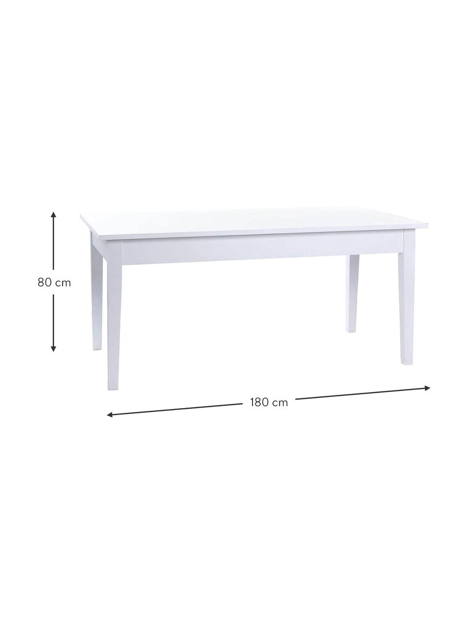 Mesa de comedor Madeleine, Blanco, An 180 x Al 80 cm