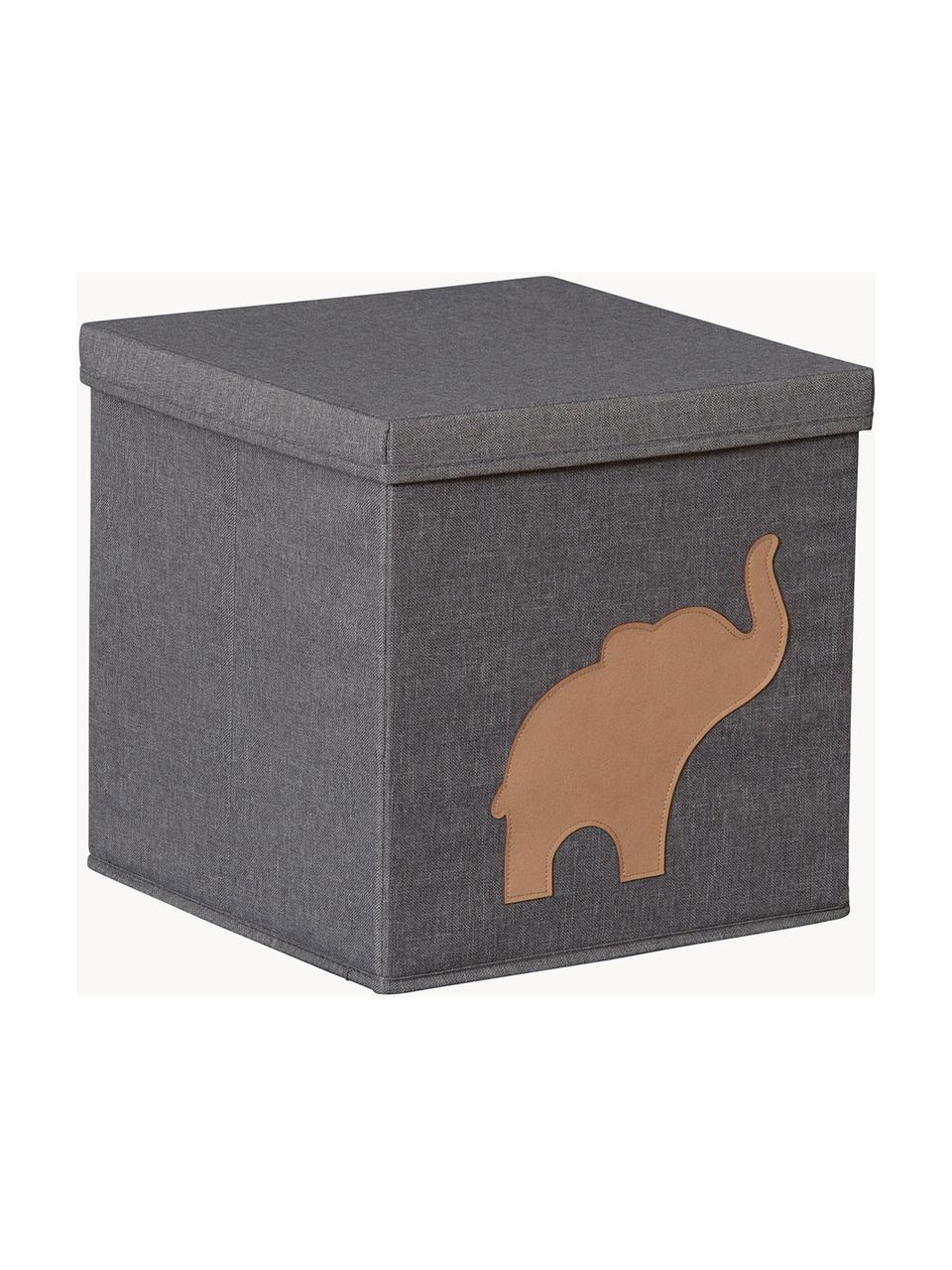 Pudełko do przechowywania Premium, Ciemny szary, słoń, S 30 x G 30 cm