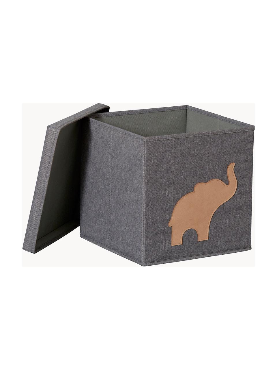 Caja Premium, Gris oscuro. Elefante, An 30 x F 30 cm